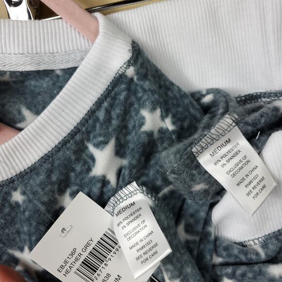 Jaclyn Intimates Navy/White Star Print Pajama Set Size M - Picture 10 of 11